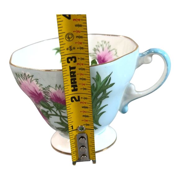Vintage Foley Teacup and Saucer Glengarry Thistle Pattern Bone China England - Picture 5 of 14